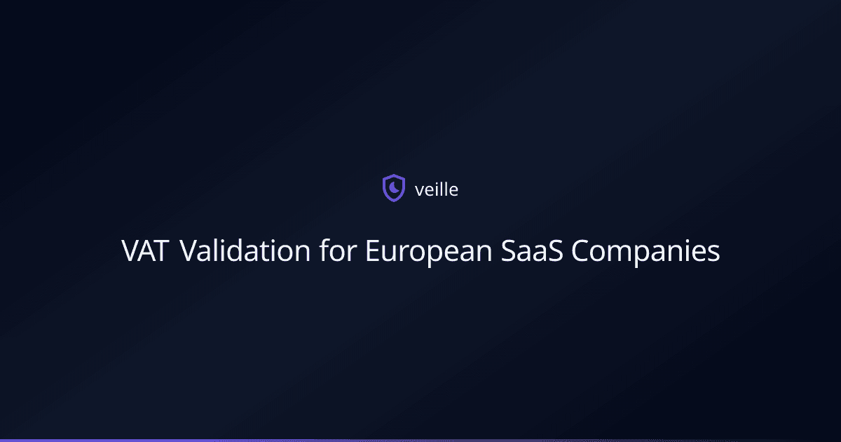 VAT Validation for European SaaS Companies